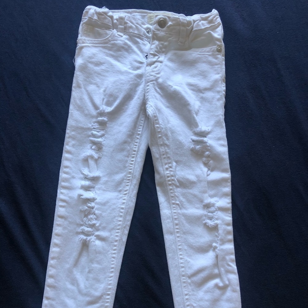 Zara girls distressed denim